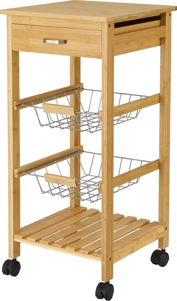 Bambus Küchenwagen Stenungsund 76 X 36 X 36 Cm Servierwagen Mit Schublade Und Ablage Allzweckregal Rollwagen Mit Metallkörben Küchenregal 3 Bambus Küchenwagen Stenungsund 76 X 36 X 36 Cm Servierwagen Mit Schublade Und Ablage Allzweckregal Rollwagen Mit Metallkörben Küchenregal