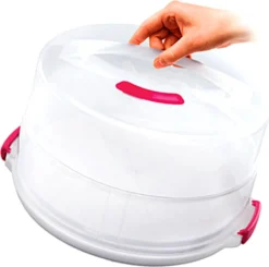 Metaltex Tortenbehälter ø36cm Höhenvers, Transparent/rot/weiß -Mepalhom Geschaft 01c38e22e74552272e394d683fba4861