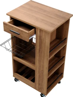 KESPER Küchenwagen, Walnussoptik, 50 X 37 X 85 Cm 2580913 -Mepalhom Geschaft 04d0c9243e53c5cef3dd66b494422353