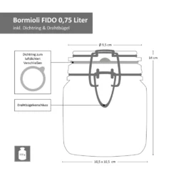 6-tlg. Set Drahtbügelglas Fido 0,75L + 1,0L + 1,5L Einmachglas Mit Bügelverschluss Vorratsglas 11 6-tlg. Set Drahtbügelglas Fido 0,75L + 1,0L + 1,5L Einmachglas Mit Bügelverschluss Vorratsglas -Mepalhom Geschaft 059b883749f3f9c9c505bf568360a822