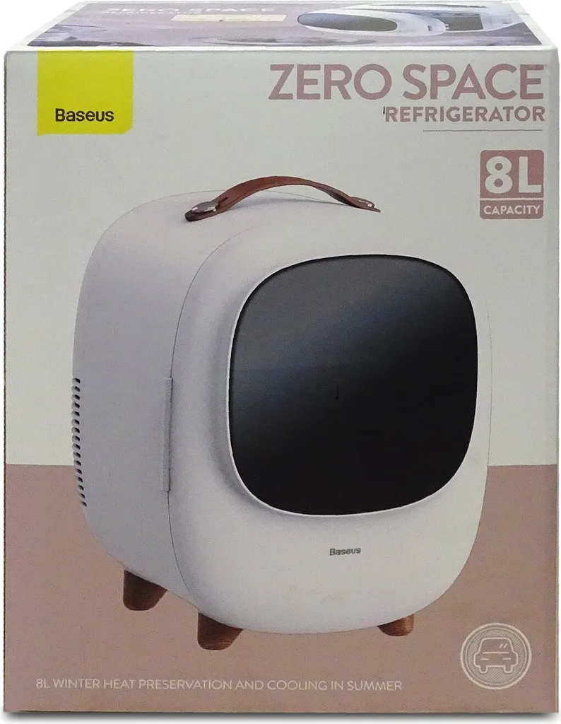 Baseus Mini Beauty Kühlschrank Für Kosmetik Reisekühlschrank Mit Heizung 8l 220V EU / 12V Weiß 4 Baseus Mini Beauty Kühlschrank Für Kosmetik Reisekühlschrank Mit Heizung 8l 220V EU / 12V Weiß – Bild 2