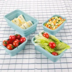 Faltbare Frischhaltedosen, 4 PCS Kitchen Vorratsdosen Set Faltbare Brotbox Silikon Zusammenklappbaren Container, Camping Schüssel Faltbar Set, Frischhalteboxen Für Kühlschränke -Mepalhom Geschaft 0bede8d4ec665ee534c01a4efe59f8f3