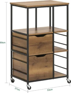 SoBuy FKW111-PF Küchenwagen Servierwagen Beistellwagen Rollwagen Teewagen Barwagen Küchenregal Mit Rollen BHT Ca.: 53x89x37cm -Mepalhom Geschaft 14d4fa878f83fe795160c9b8298d2bcf