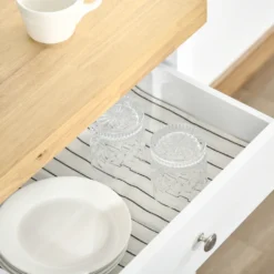 HOMCOM Küchenwagen Küchenrollwagen Servierwagen Mit Einer Schublade Geschlossenen Schrank Regalboden Und Handtuchhalter 4 Lenkrollen MDF Gummiholz Weiß+Eiche 63,5 X 40 X 90 Cm 16 HOMCOM Küchenwagen Küchenrollwagen Servierwagen Mit Einer Schublade Geschlossenen Schrank Regalboden Und Handtuchhalter 4 Lenkrollen MDF Gummiholz Weiß+Eiche 63,5 X 40 X 90 Cm -Mepalhom Geschaft 1a8c3fb35aa3181dc989edc0c01c1597