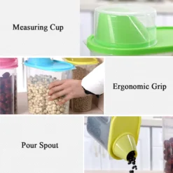 Vorratsdosen Set Mit Deckel, Aufbewahrungsbox Küche, Frischhaltedosen 2.5L & 1.9L BPA-frei Luftdicht Vorratsbehälter Mit Messbecher Kunststoff Schüttdosen Für Mehl Müsli (2 Stück) -Mepalhom Geschaft 1af962f340ff2bb6236fec30958f1a28