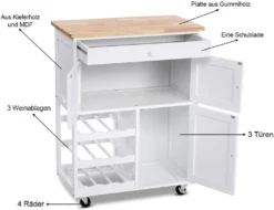 COSTWAY Servierwagen Küchenschrank Küchenwagen Küchentrolley Beistellwagen Küchenregal Rollwagen Weinregal Weinschrank Holz Weiss 12 COSTWAY Servierwagen Küchenschrank Küchenwagen Küchentrolley Beistellwagen Küchenregal Rollwagen Weinregal Weinschrank Holz Weiss -Mepalhom Geschaft 1d2b96ed9d54c59a0f2e48f65cb9fe65