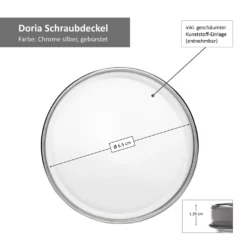 8-tlg. Vorrats-Gläserset Doria 520 Ml + 320 Ml Gewürzglas Mit Schraub-Deckel Silber Gläser 12 8-tlg. Vorrats-Gläserset Doria 520 Ml + 320 Ml Gewürzglas Mit Schraub-Deckel Silber Gläser -Mepalhom Geschaft 2162957c404e80931d5b082e8eca7583