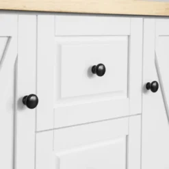 SoBuy FKW96-WN Kücheninsel Mit Arbeitsplatte Küchenwagen Mit 2 Türen Küchenschrank Mit 3 Schubladen Sideboard Weiß BHT Ca.: 116x93x46cm -Mepalhom Geschaft 246b9a34d55fe97dde6d4a1d793cc888