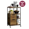 SoBuy FKW111-PF Küchenwagen Servierwagen Beistellwagen Rollwagen Teewagen Barwagen Küchenregal Mit Rollen BHT Ca.: 53x89x37cm -Mepalhom Geschaft 25956b8edc2c8c5321c62c8838f83d68