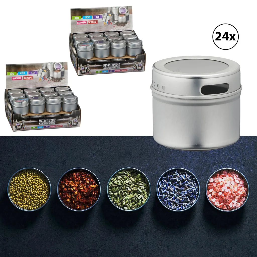 Aufbewahrungsdosen Magnetisch 24er Set Gewürzdosen Gewürzbehälter Mehrzweckdose Dosen 3 Aufbewahrungsdosen Magnetisch 24er Set Gewürzdosen Gewürzbehälter Mehrzweckdose Dosen