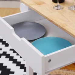 HOMCOM Servierwagen, Küchenwagen Mit Handtuchhalter, Küchentrolley, Beistellwagen Mit Schublade, Weiß, 64 X 39 X 84,5 Cm 16 HOMCOM Servierwagen, Küchenwagen Mit Handtuchhalter, Küchentrolley, Beistellwagen Mit Schublade, Weiß, 64 X 39 X 84,5 Cm -Mepalhom Geschaft 30dfe58c1ab3d8a321d64687d1d87ba1