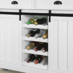 SoBuy FKW94-W Design Küchenwagen Mit Flaschenablage Küchenschrank Mit 2 Schiebetüren Und 2 Schubladen Servierwagen Mit Edelstahlplatte Sideboard Weiß -Mepalhom Geschaft 3335a2708e1ffca4222fb9ee995dbbf6