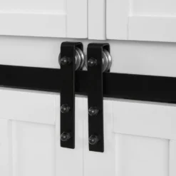 SoBuy FKW94-W Design Küchenwagen Mit Flaschenablage Küchenschrank Mit 2 Schiebetüren Und 2 Schubladen Servierwagen Mit Edelstahlplatte Sideboard Weiß -Mepalhom Geschaft 343c661afdf9b2387a104c9f5383fbe9