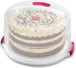 Metaltex Tortenbehälter ø36cm Höhenvers, Transparent/rot/weiß -Mepalhom Geschaft 35d1582657653130d2e4c7bb567f08e5