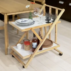 SoBuy® Servierwagen,Beistellwagen,Küchenwagen,zusammenklappbar,FKW52-WN -Mepalhom Geschaft 366f8834b297dfa3fd60264c7dfc797e