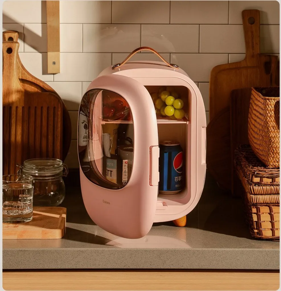 Baseus Mini Beauty Kühlschrank Für Kosmetik Reisekühlschrank Mit Heizung 8l 220V EU / 12V Weiß 15 Baseus Mini Beauty Kühlschrank Für Kosmetik Reisekühlschrank Mit Heizung 8l 220V EU / 12V Weiß – Bild 13