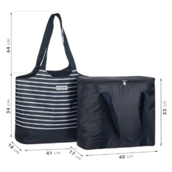 Strandtasche 2 In 1 Kühltasche + SchultertascheAHOI Blau Weiß - Navy 12 Strandtasche 2 In 1 Kühltasche + SchultertascheAHOI Blau Weiß - Navy -Mepalhom Geschaft 38832ab1c973f2a19cb5cc3ac6b46001