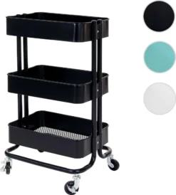 Servierwagen HWC-C64, Küchenwagen Barwagen Teewagen Transportwagen Rollwagen Schwarz Ohne Griff -Mepalhom Geschaft 39eaf18039769f7dc0cac3008822f19b