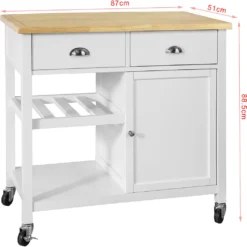 SoBuy Küchenwagen Mit Ablagen Und Schubladen Küchenschrank Rollwagen,FKW62-WN -Mepalhom Geschaft 39ef9bb5361711709ea40dc792639882