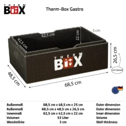 Profibox B53 - Wand: 3cm - Volumen: 53L - Innenmaß: 62,5x42,5x22cm - Wiederverwendbar Isolierbox Thermobox Kühlbox Warmhaltebox - Für E2 Kiste 10 Profibox B53 - Wand: 3cm - Volumen: 53L - Innenmaß: 62,5x42,5x22cm - Wiederverwendbar Isolierbox Thermobox Kühlbox Warmhaltebox - Für E2 Kiste -Mepalhom Geschaft 3aee123db811cff9268931a178905c9c