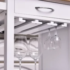 HOMCOM Servierwagen Küchenwagen Rollwagen Küchentrolley Mit Schrank Schublade Holz Weiß 88,5 X 40 X 86 Cm -Mepalhom Geschaft 3b49f835d4565d8888b25ec329f7e465