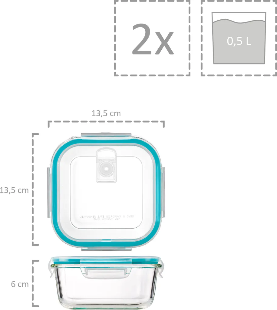 Sänger Frischhaltedosen Set Aus Glas 12er Set 7 Sänger Frischhaltedosen Set Aus Glas 12er Set – Bild 5