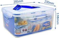 Lock & Lock Classic Vorratsdose 6,50 L, Recheckig, 294x230x138 Mm, Semi-transparent/blau -Mepalhom Geschaft 3ec8aec3f42cefa599a7e2e4ef6cb8ac