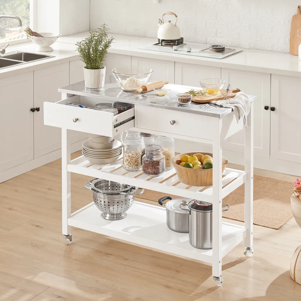 SoBuy® Küchenwagen Flurschrank Sideboard Beistelltisch Konsolentisch FKW47-W 6 SoBuy® Küchenwagen Flurschrank Sideboard Beistelltisch Konsolentisch FKW47-W – Bild 4