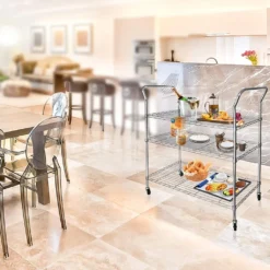 Küchenwagen Servo Verchromt 3 Etagen -Mepalhom Geschaft 416a7b08cca63e535e3ade029f4b3773