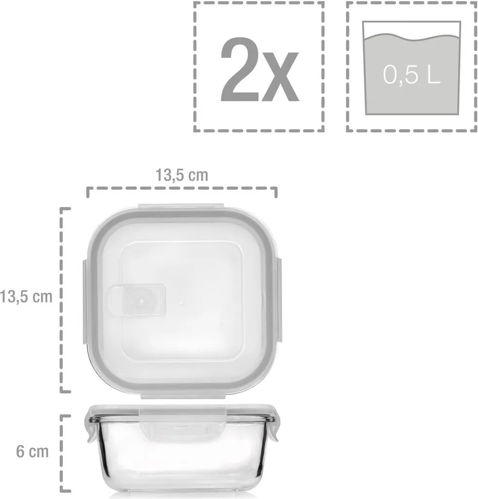 Sänger Frischhaltedosen Set Aus Glas 12er Set 11 Sänger Frischhaltedosen Set Aus Glas 12er Set – Bild 9