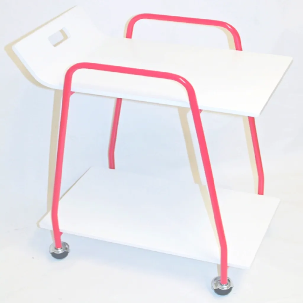 Beistelltisch Servierwagen Mit 2 Ablagen Rot Teewagen Servicewagen 8 Beistelltisch Servierwagen Mit 2 Ablagen Rot Teewagen Servicewagen – Bild 6