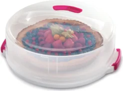 Metaltex Tortenbehälter ø36cm Höhenvers, Transparent/rot/weiß -Mepalhom Geschaft 437dffb727058b720212b7cef88b280e