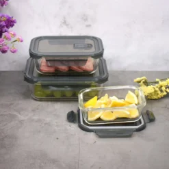 PIE LOCK Vorratsdosen 6 Teilig Eckig - Vorratsdosen Set Mikrowellengeeignete Essensbox Vorratsbehälter - Grau Glasdose Lunchbox Vorratsgläser Set 15 PIE LOCK Vorratsdosen 6 Teilig Eckig - Vorratsdosen Set Mikrowellengeeignete Essensbox Vorratsbehälter - Grau Glasdose Lunchbox Vorratsgläser Set -Mepalhom Geschaft 4955526d649ec1d65d47eec70446dce4