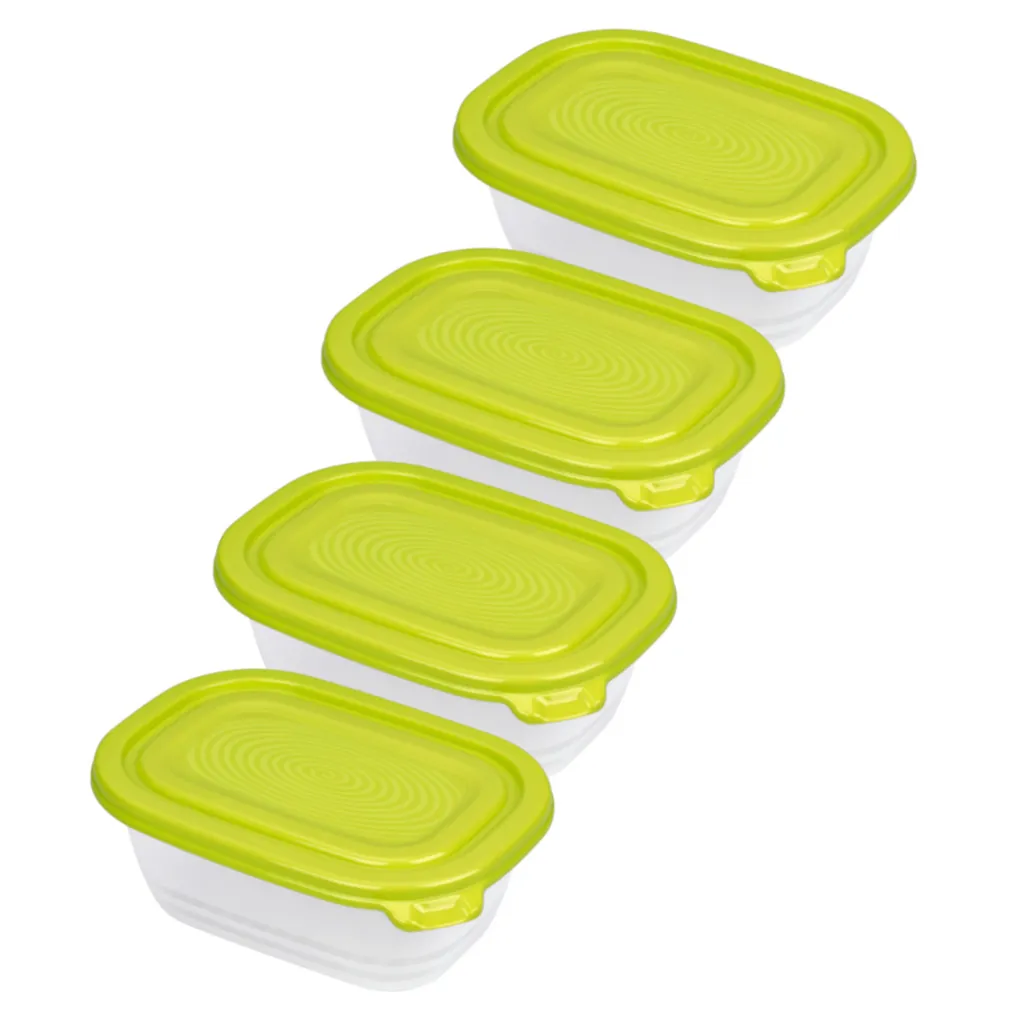 ROTHO 4er Set Kühlschrankdose SUNSHINE 0,5 Liter, Farbe:Grün 3 ROTHO 4er Set Kühlschrankdose SUNSHINE 0,5 Liter, Farbe:Grün