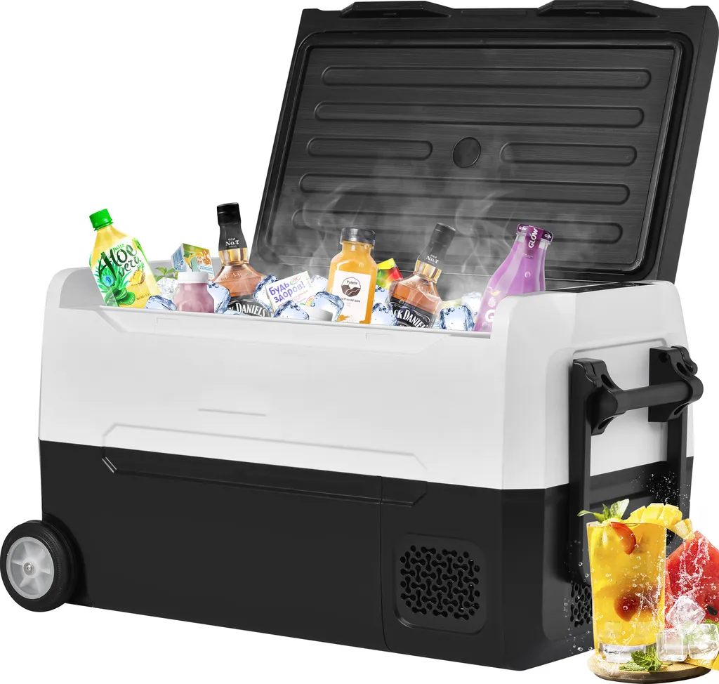 Merax Elektrisch Kühlbox Mit Kompressor 31.5L Schwarz, Mini Kühlschrank Tragbar Kühlleistung Bis -20° C, Gefrierbox 12/24 V Und 230 V Für Büro, Auto, Camping, Garten 3 Merax Elektrisch Kühlbox Mit Kompressor 31.5L Schwarz, Mini Kühlschrank Tragbar Kühlleistung Bis -20° C, Gefrierbox 12/24 V Und 230 V Für Büro, Auto, Camping, Garten