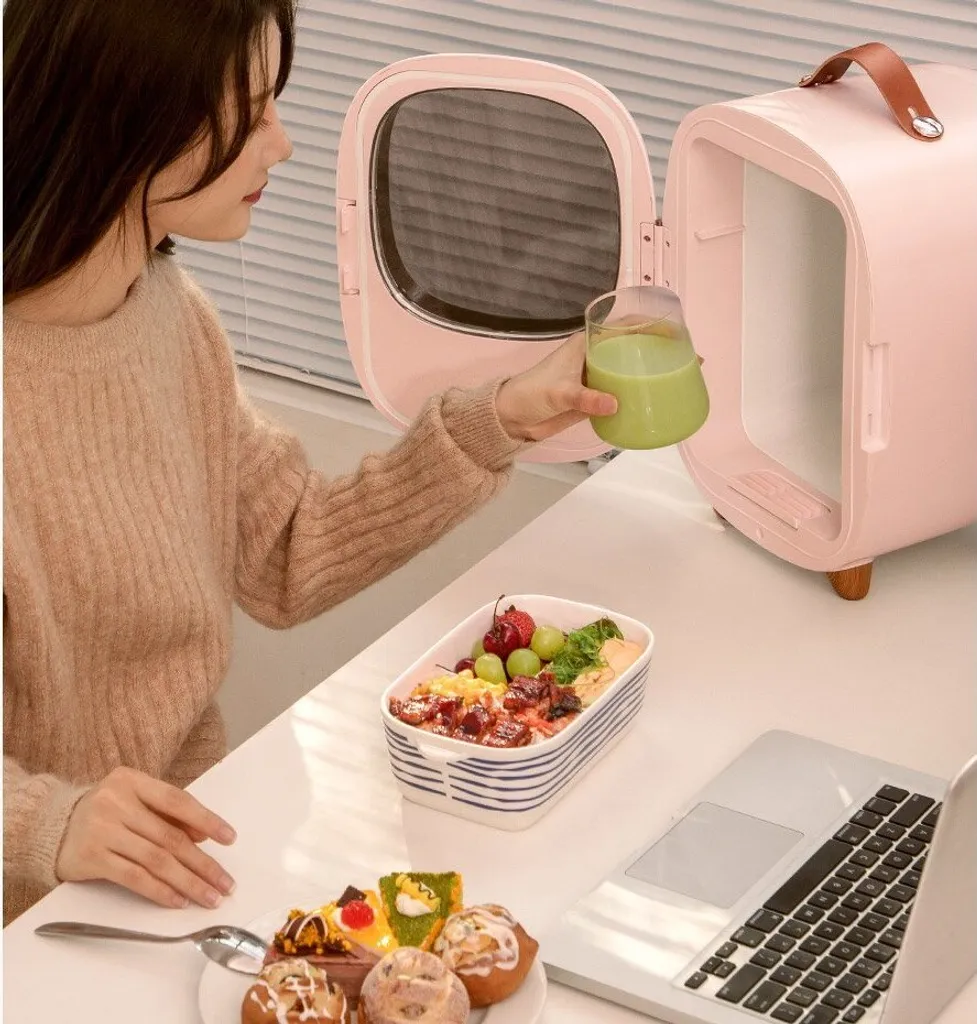 Baseus Mini Beauty Kühlschrank Für Kosmetik Reisekühlschrank Mit Heizung 8l 220V EU / 12V Weiß 17 Baseus Mini Beauty Kühlschrank Für Kosmetik Reisekühlschrank Mit Heizung 8l 220V EU / 12V Weiß – Bild 15