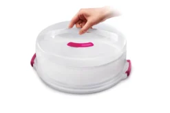 Metaltex Tortenbehälter ø36cm Höhenvers, Transparent/rot/weiß -Mepalhom Geschaft 529527e5a035b57e8a8607e569d0169c