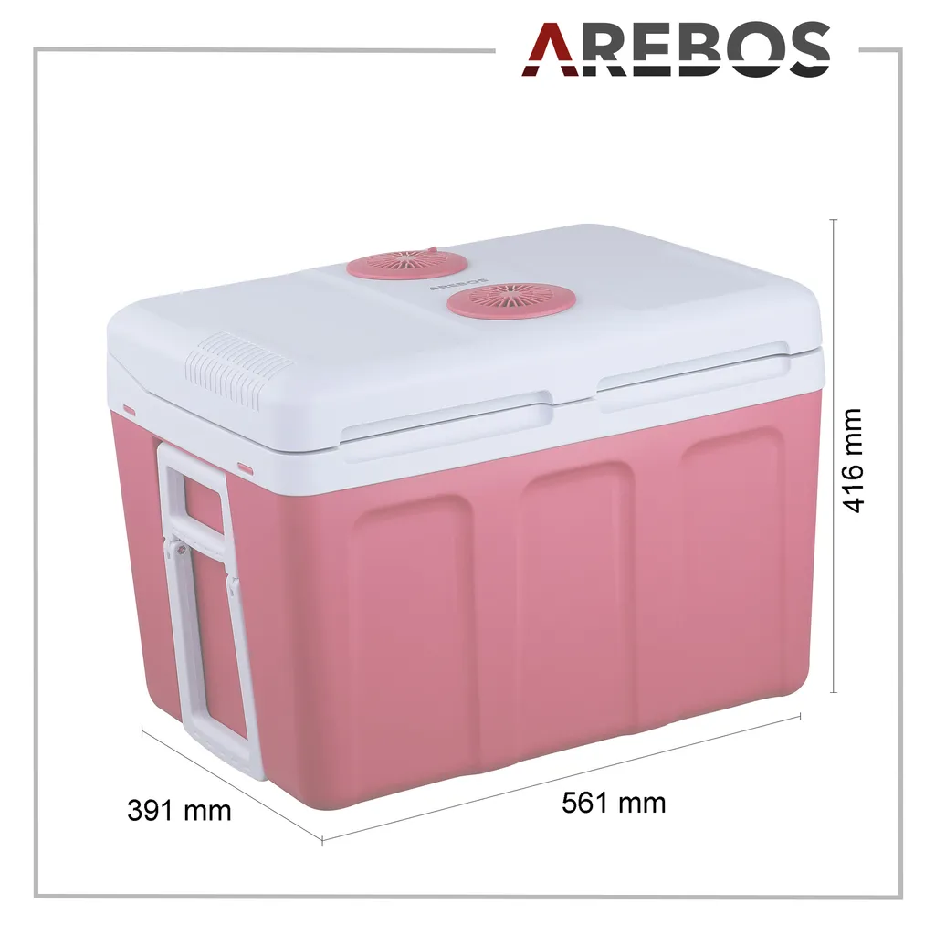 AREBOS Elektrische Kühlbox 40 Liter, Zum Kühlen Und Warmhalten, Mobil Kühlschrank Mit ECO Modus, 12/230 V Für Auto Und Steckdose 7 AREBOS Elektrische Kühlbox 40 Liter, Zum Kühlen Und Warmhalten, Mobil Kühlschrank Mit ECO Modus, 12/230 V Für Auto Und Steckdose – Bild 5