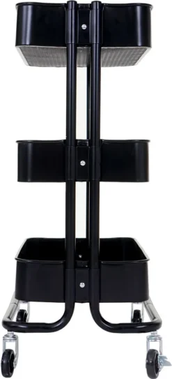 Servierwagen HWC-C64, Küchenwagen Barwagen Teewagen Transportwagen Rollwagen Schwarz Ohne Griff -Mepalhom Geschaft 5460f9839ee182648731601bab8cf6ac