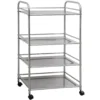Edelstahl Küchenwagen 4 Etagen 60x35x100cm Servierwagen Rollregal Bad-Rollwagen -Mepalhom Geschaft 5591d9be048a9e83a79d2fa32b22a2a1