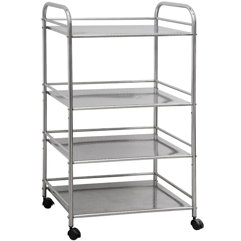 Edelstahl Küchenwagen 4 Etagen 60x35x100cm Servierwagen Rollregal Bad-Rollwagen 3 Edelstahl Küchenwagen 4 Etagen 60x35x100cm Servierwagen Rollregal Bad-Rollwagen
