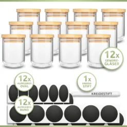 PORADA 12 Stapelbare Gewürzgläser Set 150ml Glasbehälter Mit Deckel Aufbewahrung Küche Gewürzdosen Vorratsdosen Glas Mit Deckel Aufbewahrungsgläser Küchenorganisation Aufbewahrung… 18 PORADA 12 Stapelbare Gewürzgläser Set 150ml Glasbehälter Mit Deckel Aufbewahrung Küche Gewürzdosen Vorratsdosen Glas Mit Deckel Aufbewahrungsgläser Küchenorganisation Aufbewahrung… -Mepalhom Geschaft 579a6c32486d18a6ee9d02bf54f1ae6f