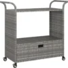 VidaXL Barwagen Mit Schublade Grau 100x45x97 Cm Poly Rattan -Mepalhom Geschaft 57c0a56b28374c71b719b557da3e725a