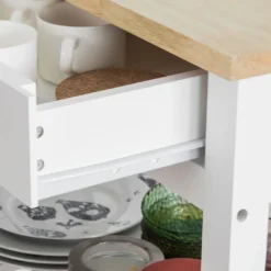 SoBuy Küchenwagen Mit 2 Schubladen Rollwagen Konsolentisch Weiß FKW68-WN -Mepalhom Geschaft 588967409b0a6ce3d8045ec4736f8cb4