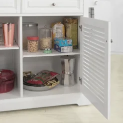 SoBuy FKW84-WN Kücheninsel Küchenwagen Mit Erweiterbarer Arbeitsplatte Küchenschrank Servierwagen Sideboard Auf Rollen Weiß -Mepalhom Geschaft 5940bbc2c15854c0319080f2702f0e9e