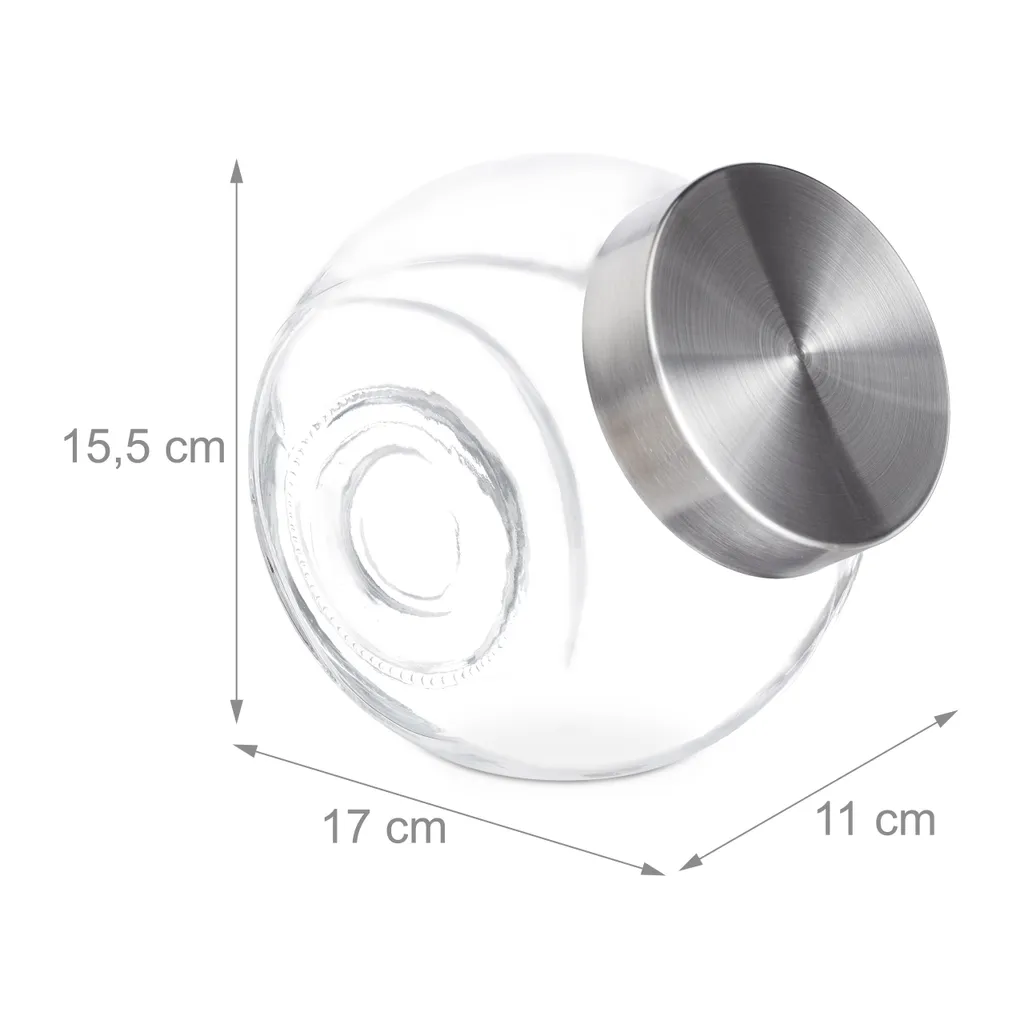 Relaxdays Bonbongläser 4er Set 1,5 L 6 Relaxdays Bonbongläser 4er Set 1,5 L – Bild 4