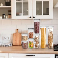 Lospitch 8er Set Vorratsdosen Müsli Behälter Mehl Nudel Schüttdose Pasta Lebensmittel -Mepalhom Geschaft 5f408b84d0877e27761e0241e299a5b0