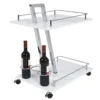 HAKU Servierwagen Mit Integriertem Flaschenhalter Aus Stahl & MDF, Chrom-weiß, BxTxH: 40x60x72 Cm; 89353 -Mepalhom Geschaft 619f39fd52b228ce61e770a2bdd66dcf