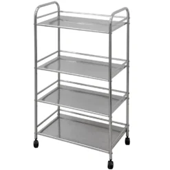 Edelstahl Küchenwagen 4 Etagen 60x35x100cm Servierwagen Rollregal Bad-Rollwagen 12 Edelstahl Küchenwagen 4 Etagen 60x35x100cm Servierwagen Rollregal Bad-Rollwagen -Mepalhom Geschaft 61aded8684c0b2e4002b870f64ba42c0