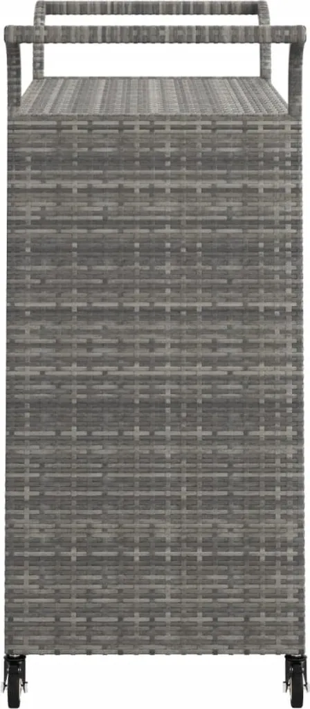 VidaXL Barwagen Mit Schublade Grau 100x45x97 Cm Poly Rattan 7 VidaXL Barwagen Mit Schublade Grau 100x45x97 Cm Poly Rattan – Bild 5